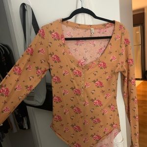 Free people long sleeve leopard